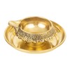 Spillbox Brass Deepak Diya Oil Lamp Plate for Home Temple