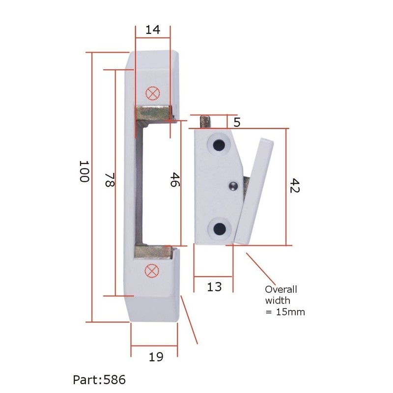 Maco Multivent Tilt and Turn Restrictor White Upvc Child Safety