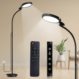 Sozapooty Happy Lamp,1000LUX UV-Free Sun Lamp, Gooseneck 360° Adjustable Daylight, 3 Adjustable Heights, Suitable for Reading, Working, Relaxing