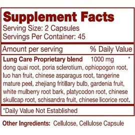 GNS Super Strength Lung Care, All Natural, 1000mg, 90 Capsules, Special Herbal Formula!