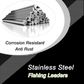 QISHUO Rigs Stainless Fishing Leader Steel High Strength Fishing Leader Saltwater Fishing Freshwater Wire Leaders Lures White Nickel #2 30lb 7.8in 40pcs