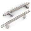 Amerdeco 10 Pack Brushed Satin Nickel Knurled Cabinet Pulls 3-3/4