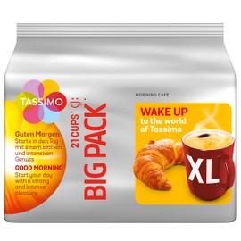 Tassimo Morning Café XL, 21 Coffee Capsules in Big Pack for 21 Drinks