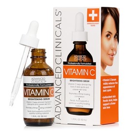 Advanced Clinicals Brightening Vitamin C Serum For Face With Glycolic Acid + Lactic Acid | Vitamin C Eye Serum Face Moisturizer For Improving Look Of 