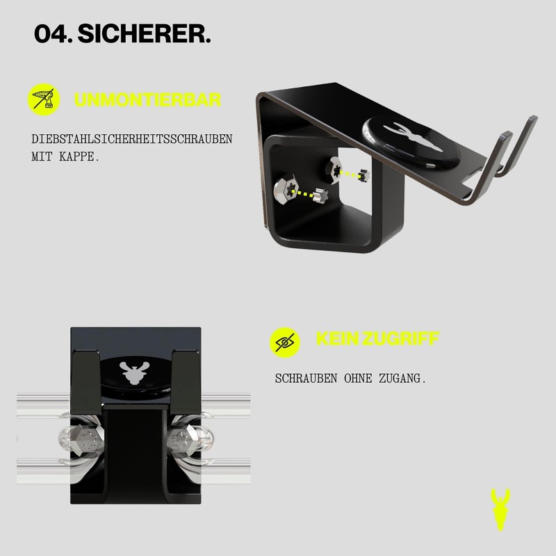 ZAMURANO. Bike Mount Anti-Theft Bicycle Wall Mount Anti-Theft for E-Bikes,
