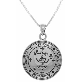 Carolina Glamour Collection Jewelry Trends Archangel Michael Sigil Arch Angel Sterling Silver Pendant...