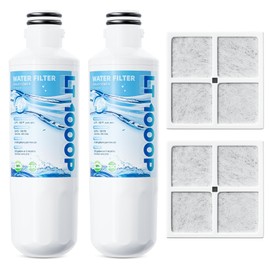LT1000P ADQ747935 Water Filter and Air Filter Replacement for LG LT1000P/PC/PCS, LMXS28626S, LFXS26973S, LFXS26596S, LFXS28596S, ADQ74793501, ADQ74793502 and LT120F, 2 Combo | by PANDEELS