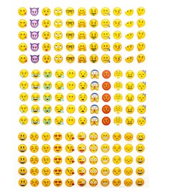 DAYKET Emotion Stickers, 12 Sheets Happy Face Stickers, Meme Stickers, Emoticon Stickers for Children, Notebook Decoration (A)