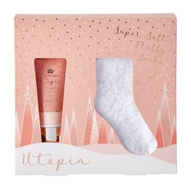 Ladies Cosmetic/Pampering Gift Set - Utopia Foot Cream and Socks Set