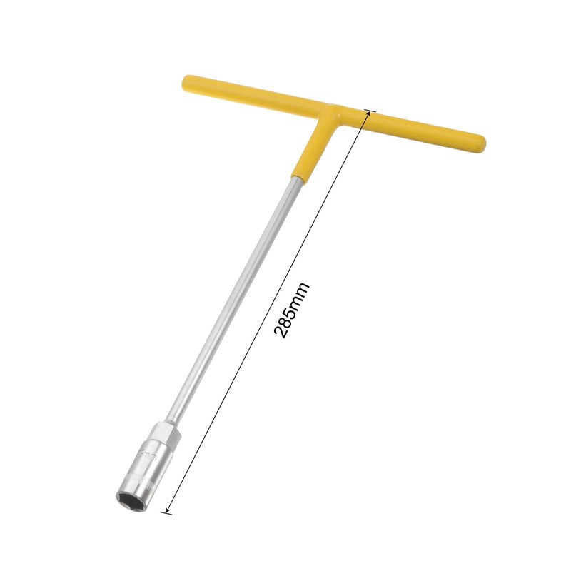 uxcell Yellow Rubber Coated T Handle 13mm Hex Hexagon Socket