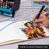 illo Sketchbook 8’’ x 8’’ Square Hardcover Sketch Book, (112lb/180gsm)