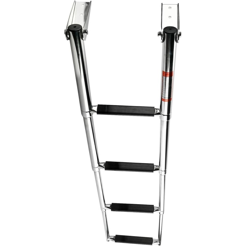 Amarine Made 4 Steps Pontoon Boat Ladder Stainless Steel Telescoping