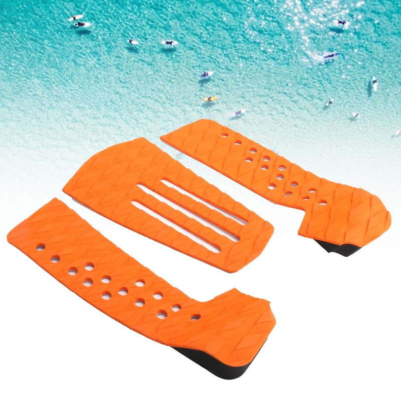 3 Pcs Surfboard Traction Pad AntiSkid MoistureProof Surf Deck Mat