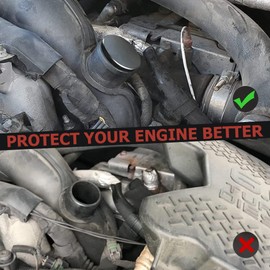 FYWZ Turbo Resonator Plug Cover Cap, Alluminum Billet Resonator Plug Cover Cap for 6.6L 2004.5; 2005; 2006; 2007; 2008; 2009; 2010 Duramax Diesel LBZ LLY LMM - (Black)