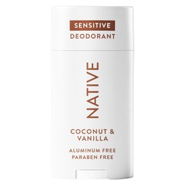 Native Desodorante Sensible Contiene Ingredientes Derivados Naturalmente, Control de Olor de 72 Horas | Desodorante para Mujeres y Hombres, Libre de Aluminio Con Bicarbonato de Sodio, Aceite de Coco y