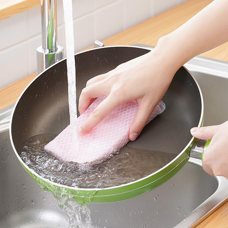 Beavorty Pcs Dishwashing Brush Sponge Cleaning Pad Scouring Cloth for