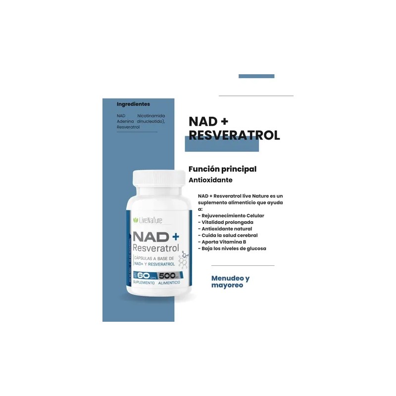 Nad Resveratrol - 60 Caps Live Nature