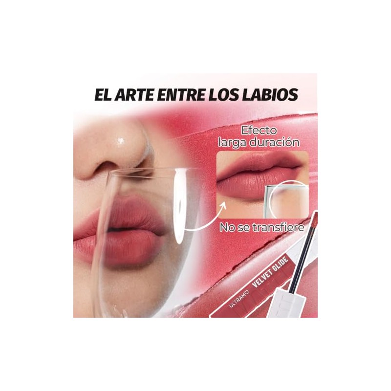ULTRAMO Labial Líquido Mate | 16H Larga Duración, No Transfiere