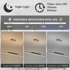 CaraLuxe 52in LED Linear Pendant Light Nickel Chandelier Dimmable Kitchen