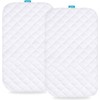 Waterproof Bassinet Mattress Pad Cover – 2 Pack, Ultra-Soft Bamboo