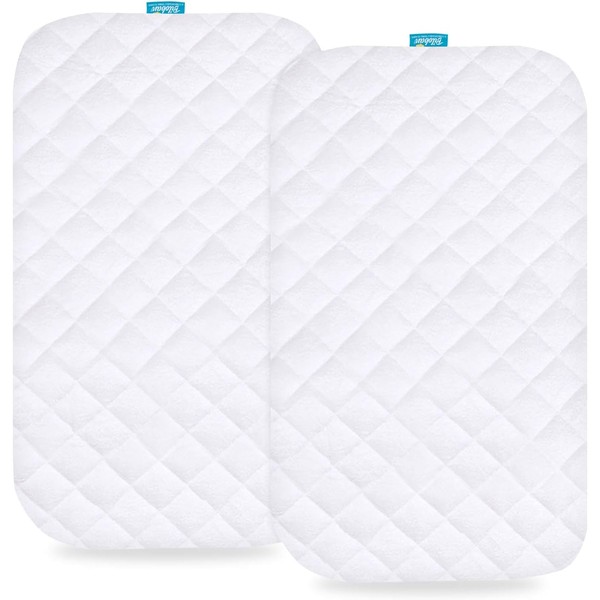 Waterproof Bassinet Mattress Pad Cover – 2 Pack, Ultra-Soft Bamboo