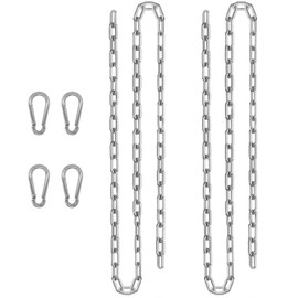 KNUOPYT Stainless Steel Chain,4MMx78.7IN Stainless Steel Iron Chain,Multi Functional Stainless Steel Metal Chain for Swings,Plant and Clothing Hanging,Pet Towing Chains,Anti-Theft Hanging Chains