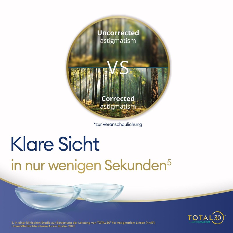 TOTAL30 For Astigmatism, Pack of 6, BC 8.6 mm, DIA