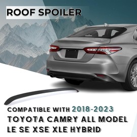 Kojem Roof Spoiler Compatible with 2018-2023 Toyota Camry All Model Rear Window Wing Painted Black