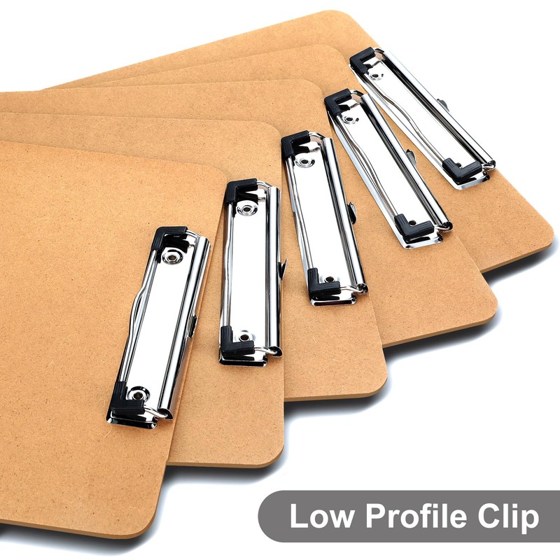 Macroclo Wood Clipboards Set of 2, Letter Size Hardboard Clip