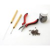 Hair Extension Metal Plier Tool + Wood Hook + Pulling