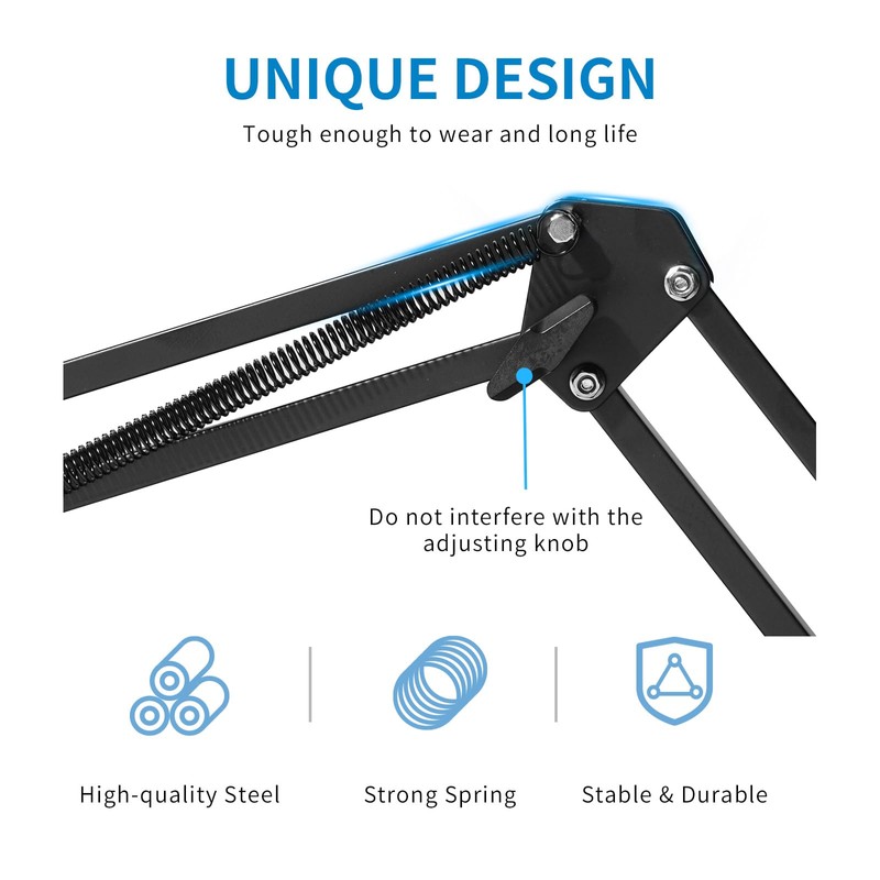 FEELWORLD AMS1 Microphone Boom Arm, Adjustable Mic Arm Stand with