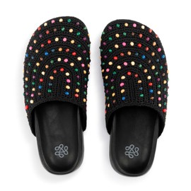 The Sak Bolinas Clog Shoe - Women's Slip On Sandal for Indoor & Outdoor Use, Comfortable Mule Shoes, Black Multi Beads