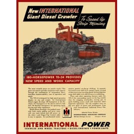 International Harvester NEW METAL SIGN: TD-24 Crawler Tractor Introduction