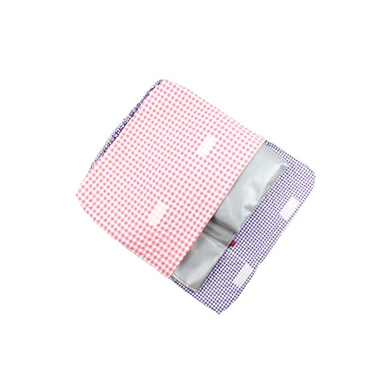 namioto yaf121123 Disaster Prevention Hood Cover, Pink Check x Purple