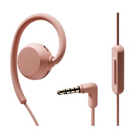 nwm Open Ear Wired (3.5mm) Ear Speakers nwm WIRED | Earless Earbud Ear Speakers NTT sonority Coral Pink