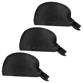 Adult Chefs Hats Kitchen Cooking Restaurant Chef Caps 3 Pieces Unisex Adjustable Breathable Chef Hat Quickly Dry Cap Bandana Chefs Hat for Kitchen, Restaurant, BBQ and Party Costume(Black)