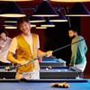 Glass Fiber Pool Cue Stick, 13mm 6-Layer Rainbow Tip Professional