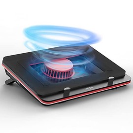 IETS GT500 Potente almohadilla de refrigeración con turboventilador (4200 RPM) para laptop con velocidad infinitamente variable, espuma sellada para e