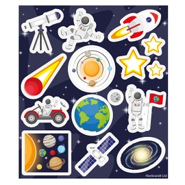 HENBRANDT 12 x Space Sticker Sheets