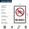 No Bikes Sign, 7x10 Inches, 55 mil thick HDPE (high