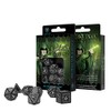 Q Workshop Elvish Black & White Rpg Ornamented Dice Set