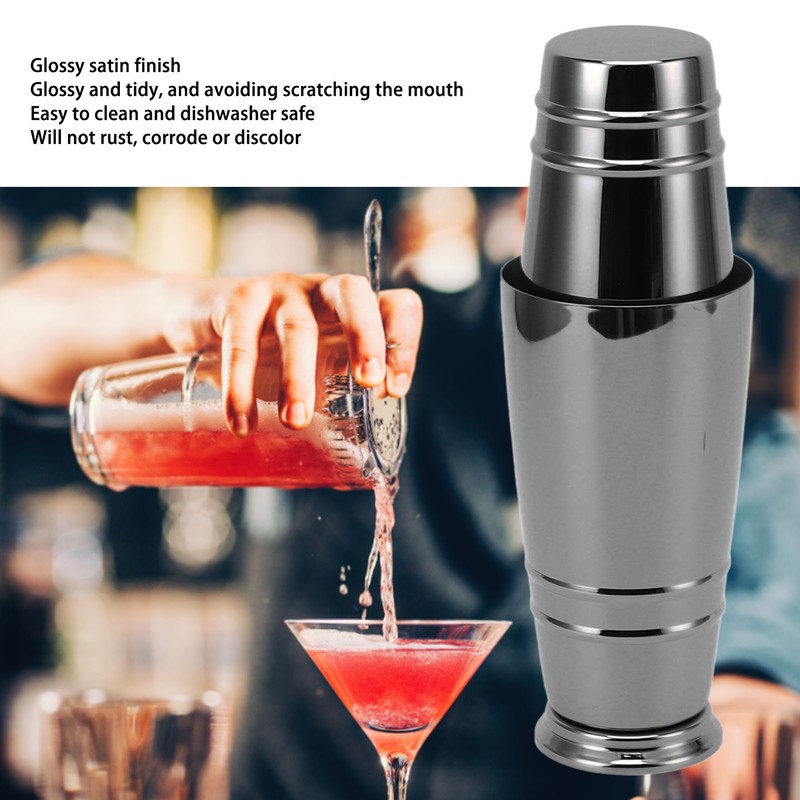 Cocktail Mixer 304 Stainless Steel Glossy with Bottom Dishwasher Safe