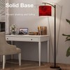 BVCAHSAW Arc Floor Lamp Black red Abstract Toned Fiery Effect