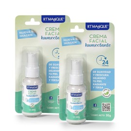 RT MAGIQUE | Crema Hidratante Facial | Crema Facial Hidratación 24H | Textura Ligera | Rápida Absorción | Previene Resequedad | Piel Suave y Luminosa | Sin Parabenos | Cuidado de la cara| Todo Tipo de Piel (2 Piezas)