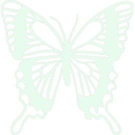 hBARSCI Butterfly Vinyl Decal - 11 Inches - for Walls, Windows, Doors, Vehicles - Outdoor-Grade 6mil Thick Vinyl - Glow in The Dark