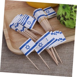 100pcs One Hand Flag on Stick Small Toothpick Flags Countries Hand Israelis Flags Flag Cupcake Flag Cocktail Picks Flag Pick Child Paper Bamboo United States