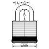 Master Lock 1KALJ Outdoor Padlock with Key, 1 Pack, Silver