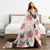HAZIMCS Flannel Fleece Plush Throw Blanket,French Bulldog Floral Dog Cute