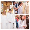 IvyRobes 6 Pcs Adults Matte Choir Robes for Church Baptism