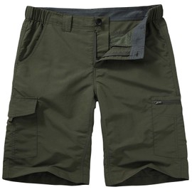 Hiking Shorts for Men Cargo Casual Quick Dry Lightweight Stretch Waist Outdoor Fishing Travel Shorts (6228 Army Green 42)